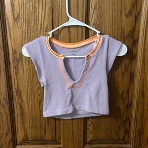 Urban Outfitters Kids Lavender and Neon Trim Tee